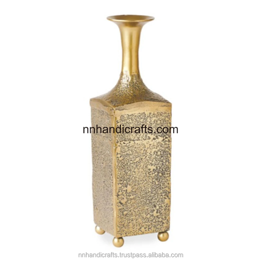 New Arrival Handmade Aluminium Antique Color Cast Metal Casted Engraved Engraving Floor Vase Small Medium Big Tall Mini Large