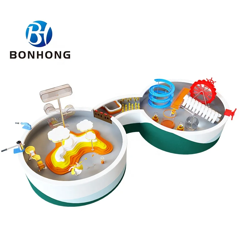 Bonhong indoor playground interactive water table play game shopping mall mini water park for kids