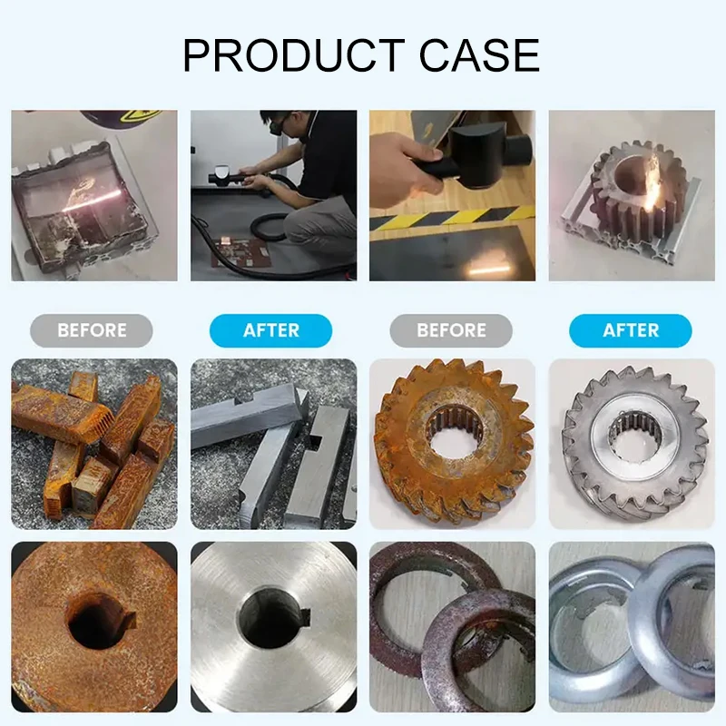 safety handheld portable 100w JPT pulse laser cleanser cleaning machine for rust washing and car paint removal