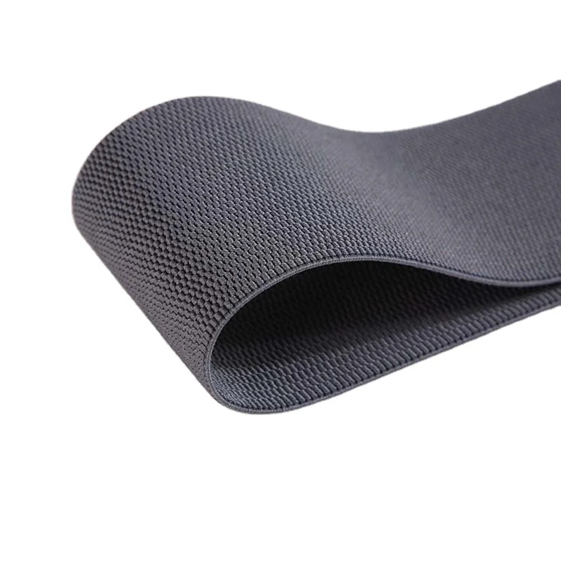 Woven Waist Belt Logo Polyester Nylon Rubber Elastic Webbing High Elastic Custom Fabric Elastic Band Flat Yoga Shoes Branded
