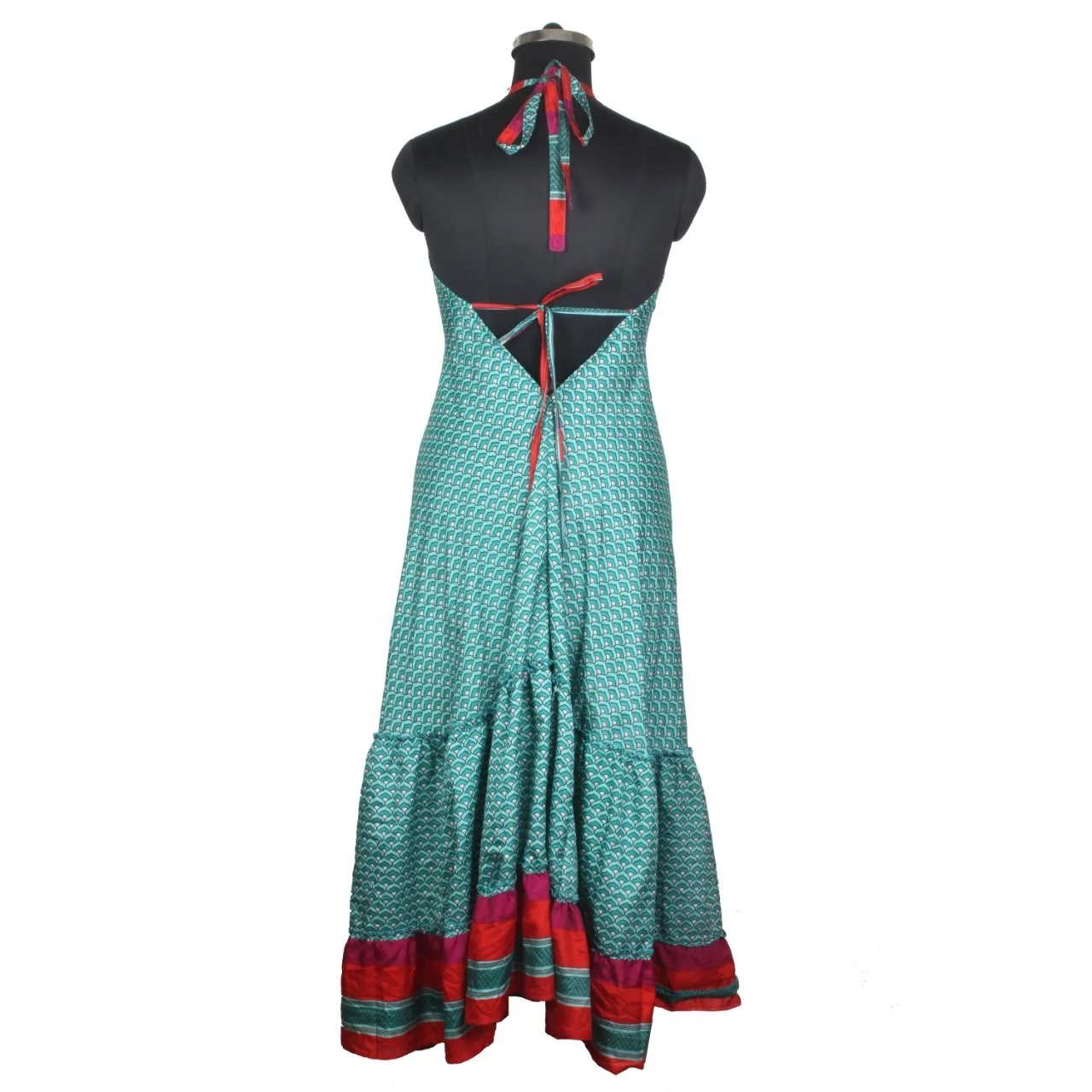 Dress women wear bohemian art silk dresses for women Beach wear Floral print free size women clothing Saree / Sari / Shari India