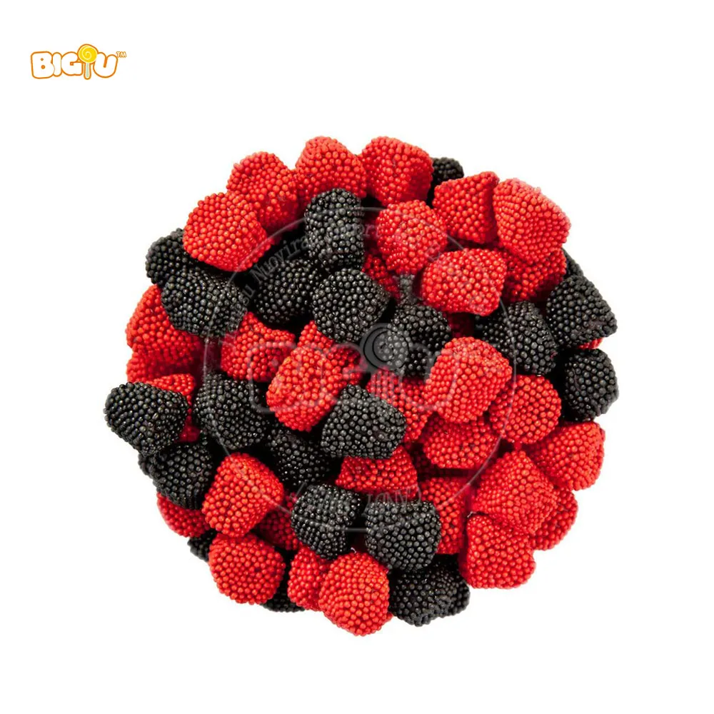 Candy manufacturers wholesale bulk Raspberry mixed halal gummy sweets candy