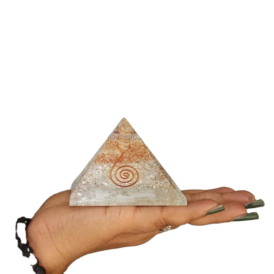 WHOLESALE NATURAL CLEAR QUARTZ CRYSTAL ORGONE PYRAMID USE FOR REIKI HEALING AND HOME DECOR TREE OF LIFE ORGONE PYRAMID