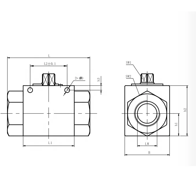 high pressure ball valves bbsp for Hydraulic Machinery VH2V 2-way ball valve