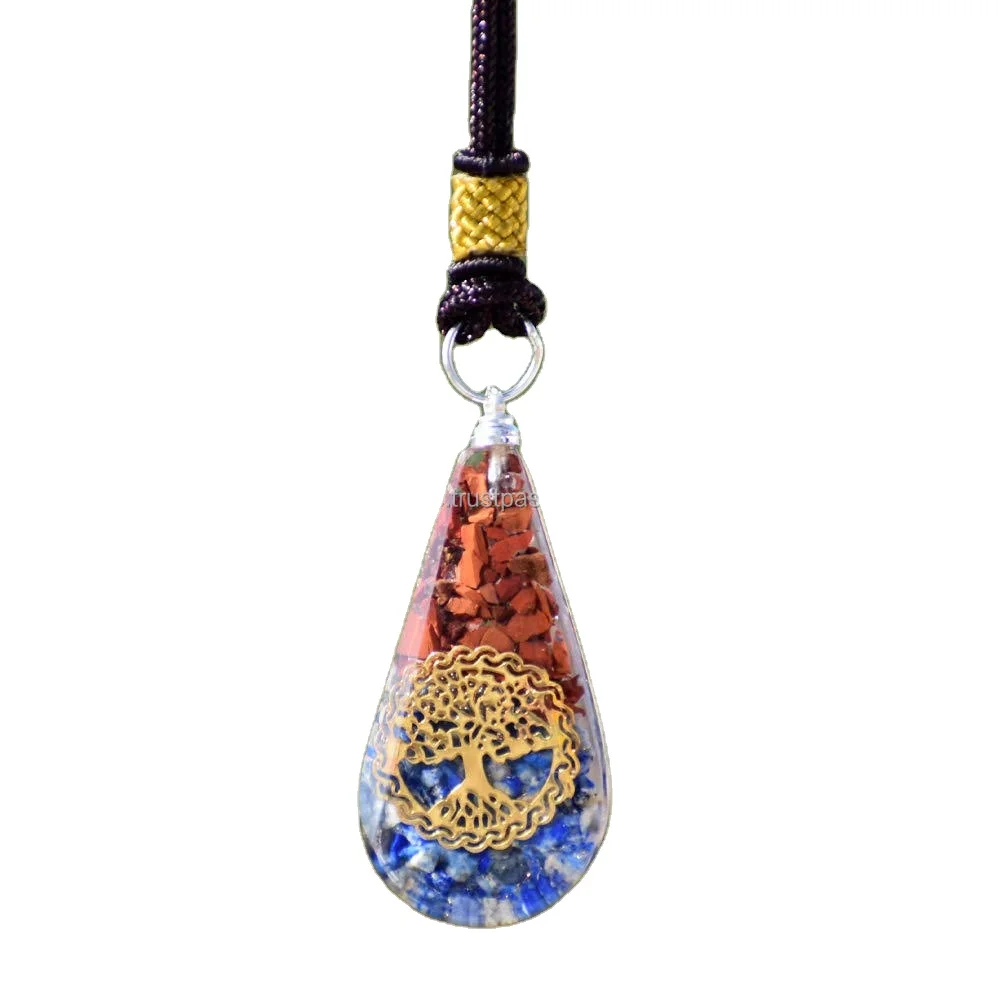 Wholesale Orgone 7Chakra Pendant Stunning Teardrop chakra crystals healing for Protection