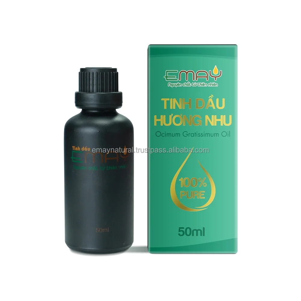 Emay Natural Steam Essential Oil Extracted From Holy Basil Set 10 50 100 ml Bottled Aromatherapy Diffuser Oil Accept OEM Order