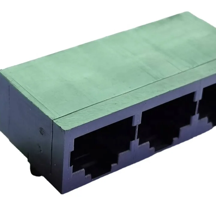 Заводская цена, порт RJ45 1X3 без экрана 10P8C для ethernet