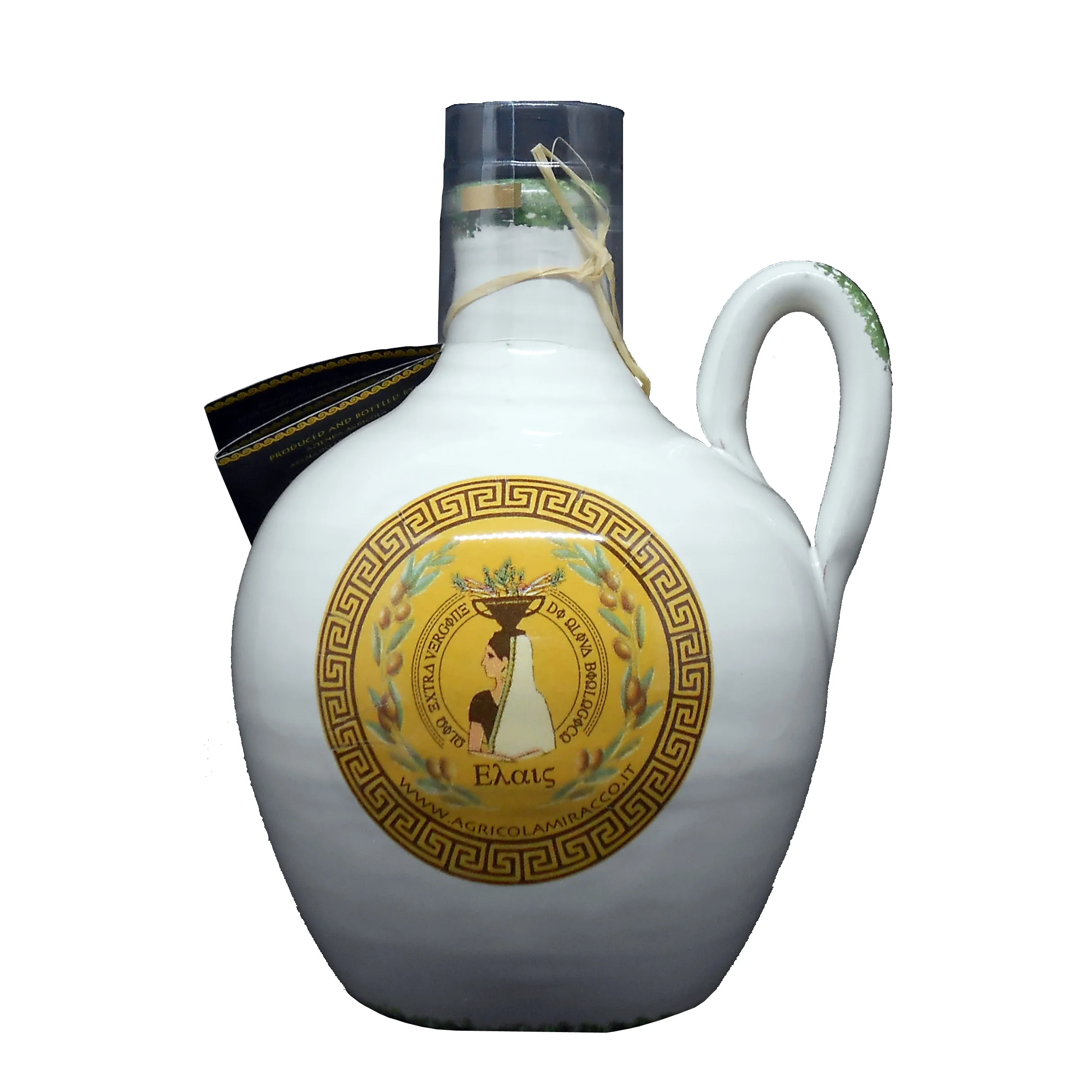 Extra Virgin Olive Oil Cold Pressed Ceramic Bottle 0.50 litres from Certified Organic Agricolture Certified quality Italy