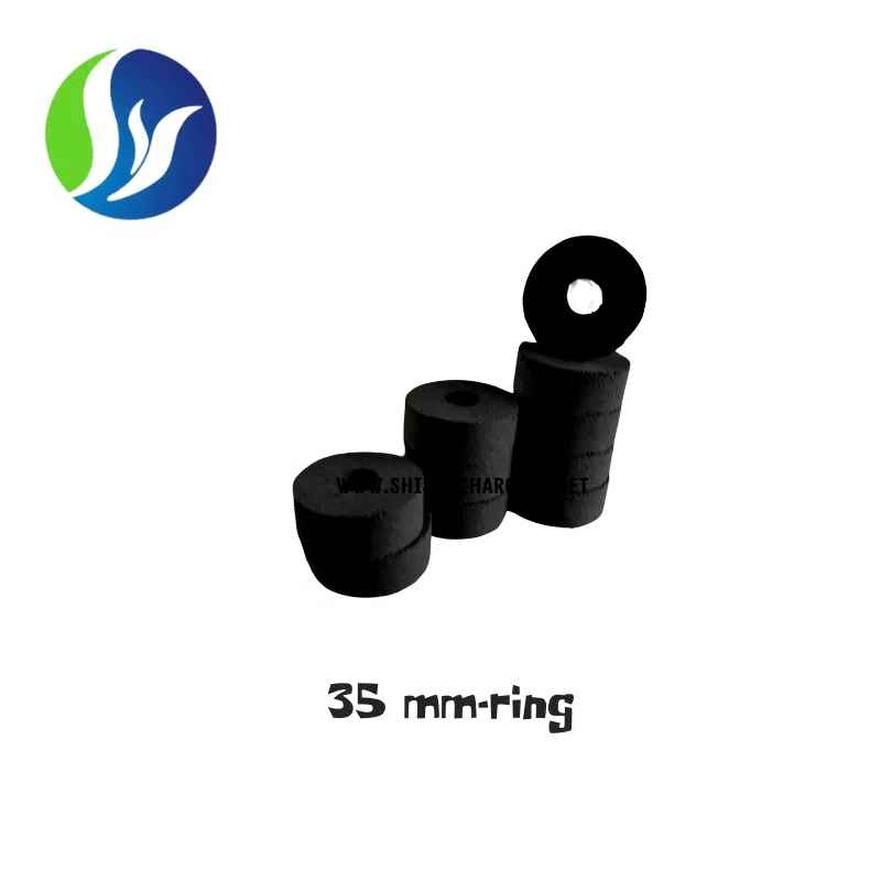 Shisha Charcoal  with a Hole Pure Fruit Wood Long Burning Time Round Shisha Charcoal