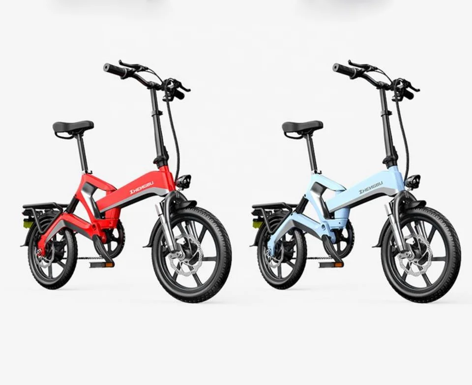2021 New 16Inch China ebike wholesale K6 electric mountain bicycle 48V 400W waterproof hidden battery folding electric bike