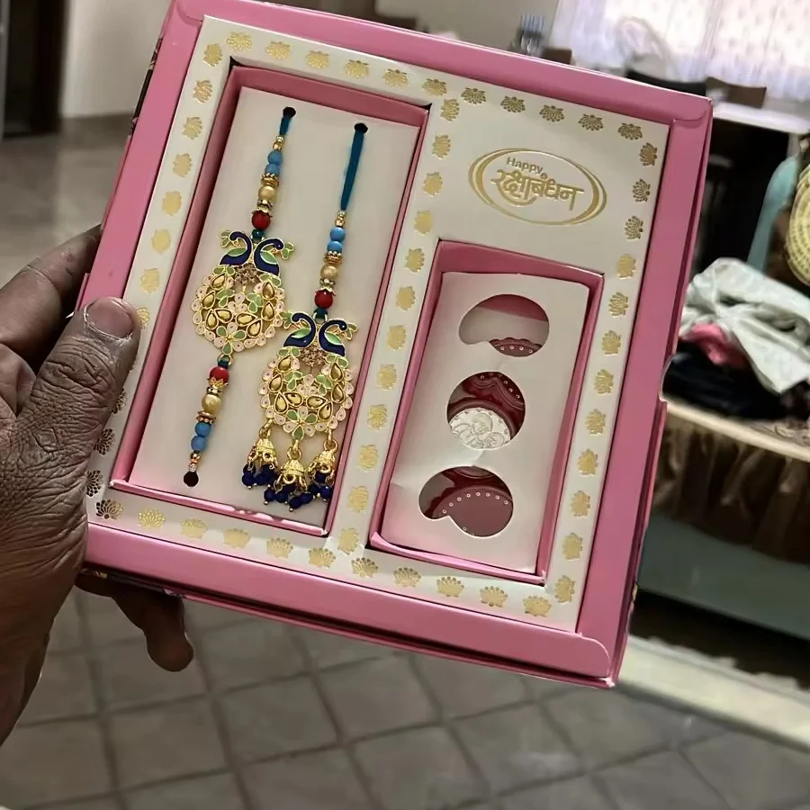 New Arrival Combo Of Roli Chawal And Rakhi Bhaiya Bhabhi Rakhi Set For Raksha Bhandhan Combo Gift Pack For Brother/Sister in law