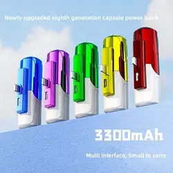 5000mah Mini Power Bank External Battery Portable Charger Backup Capsule Mini Power Bank for Iphone Android