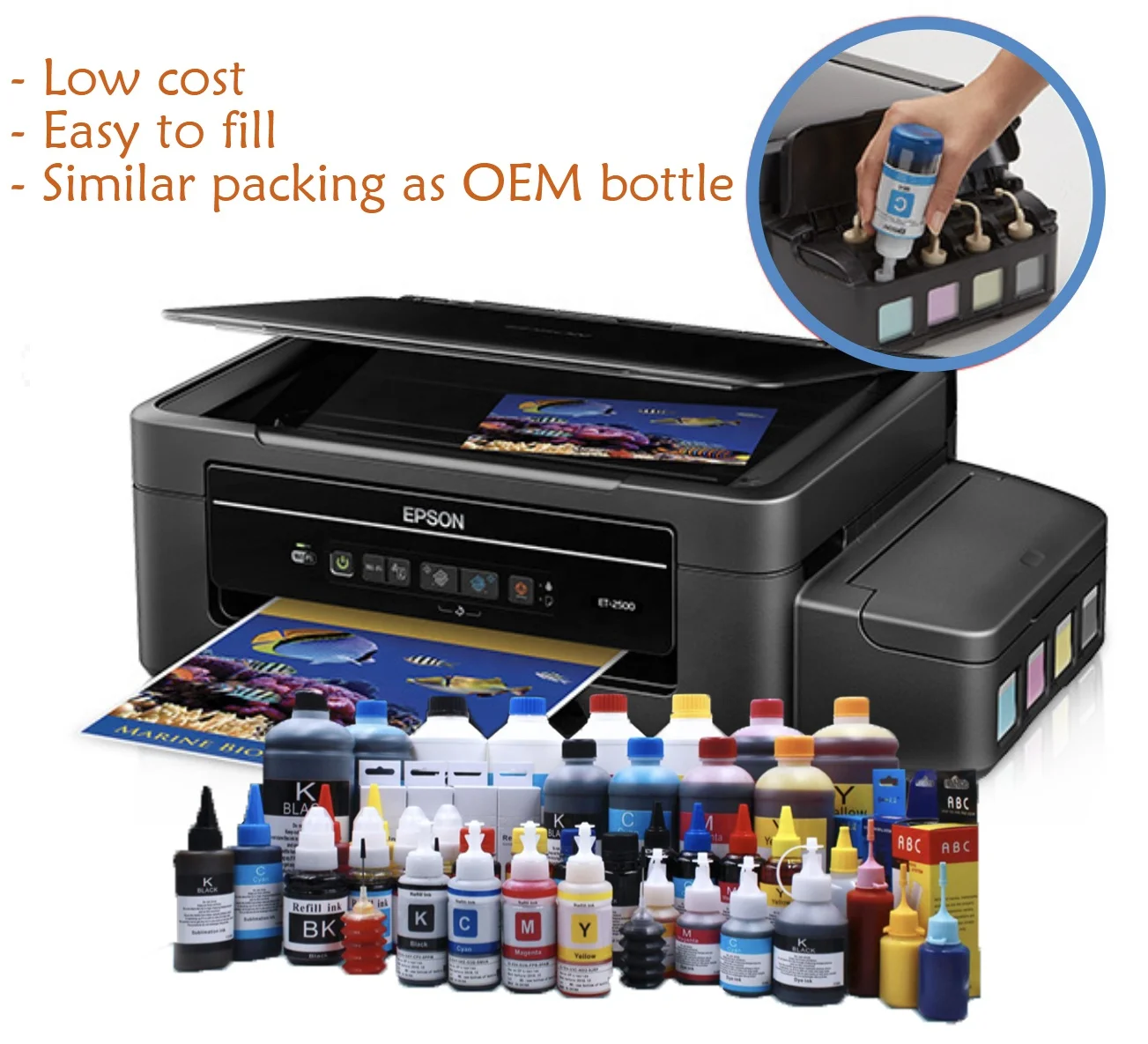 HS high quality LUS-120 mimaki Universal UV ink for SIJ-320/UCJV300/JFX200/JFX500/UJF3042MKII/UJF-A3MKII/UJV55/UJV500 printer
