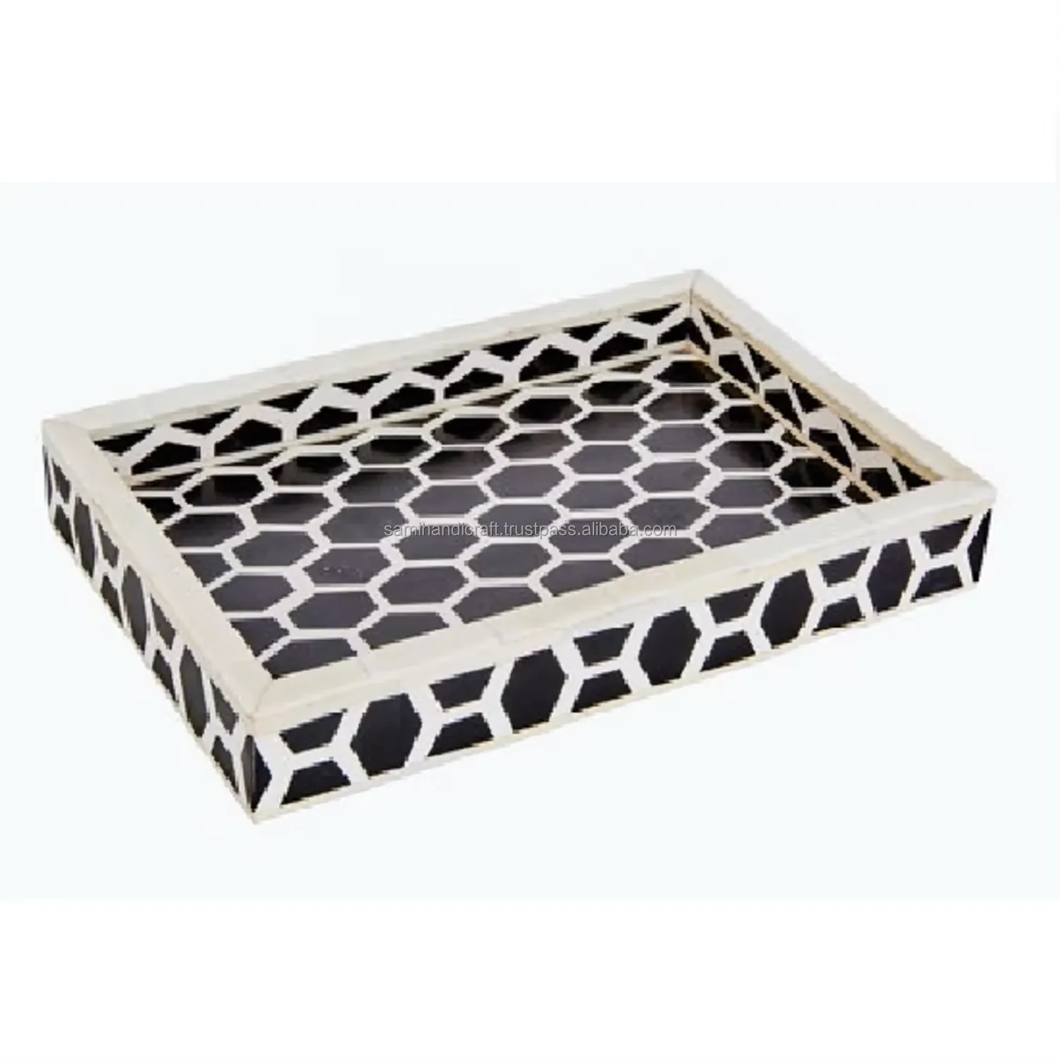 Premium Pure Bone Inlay Serving Tray Dinning Table Decor Decorative Serving Tray For Home Hotel And Restaurant and home