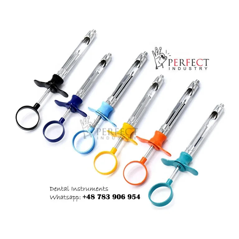 Gold Color Dental Syringe Dental Injection Syringe Professional gold & multi color dental syringes