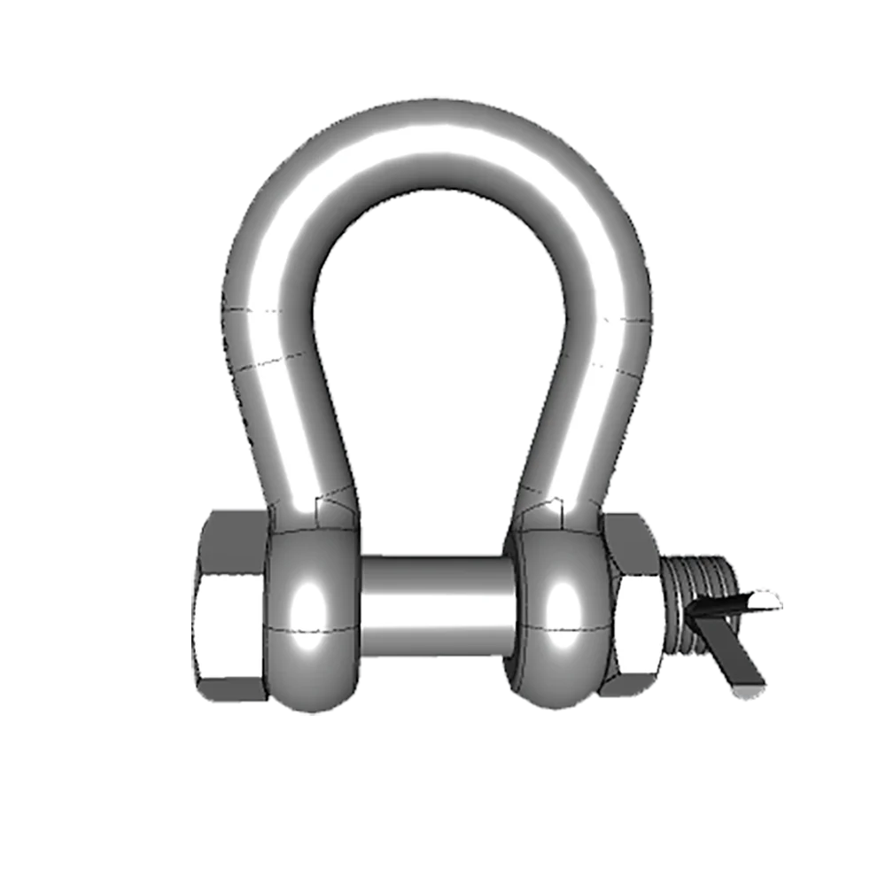 Green Pin G4163 42.5Ton Connection Link Hot Dipped Galvanized Standard Alloy Steel Bow Shackle With Safety Bolt Connection Link