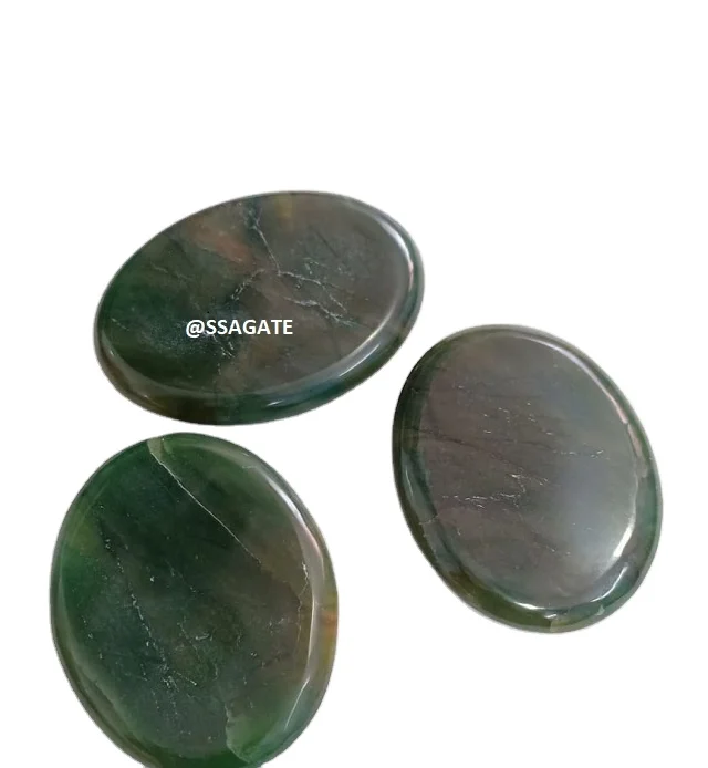 Green Mica Crystals Palm Stones Spiritual Healing Meditation Flat Back Crystals Fengshui Home Decor Natural Gemstone