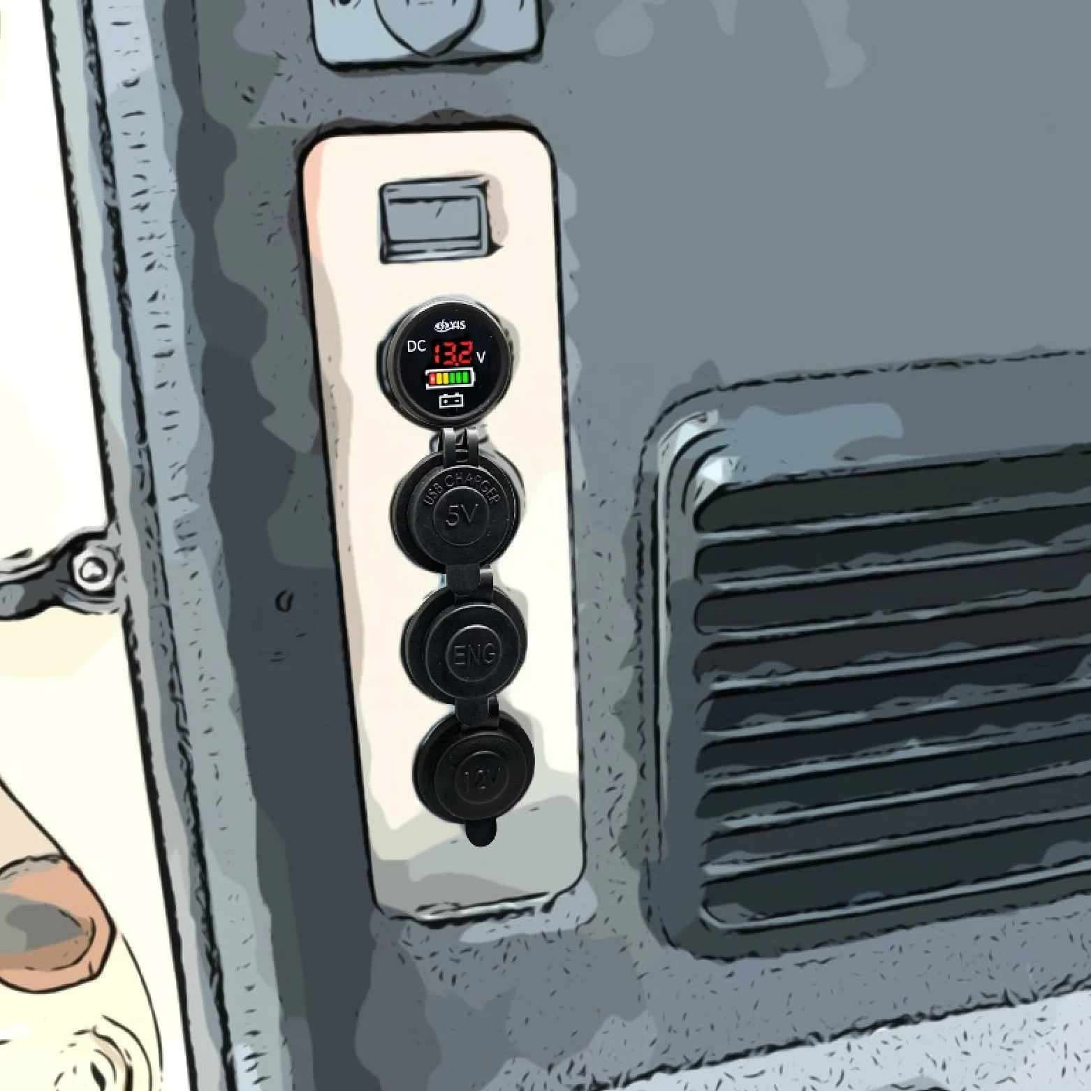 DIY PD 12v dual usb socket charger bus car port adapter power outlet marine rv lighter waterproof 1A1C