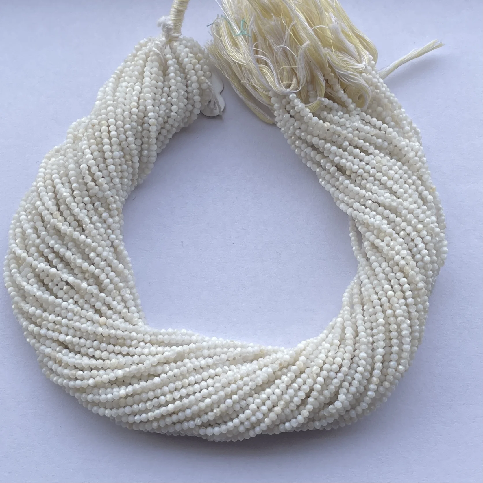 2mm, 3mm Natural Micro Mother of Pearl Faceted Gemstone Beads Strand Buy Online Shop Direct From Wholesaler At Best Price