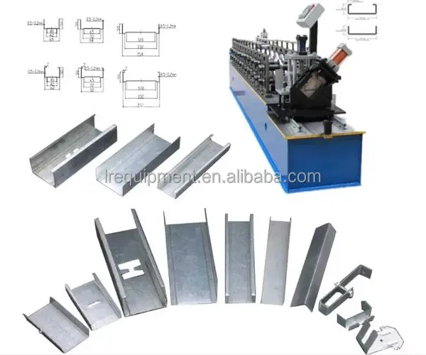 Framing for Building System Storage Rack Beam Upright Keel Roll Forming Machine Steel Angle Light Keel With Punching System