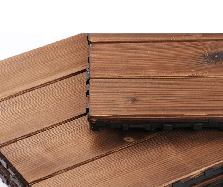 HH Flooring Composite Decking Tiles, Weather Resistant Wood Plastic Engineered Flooring