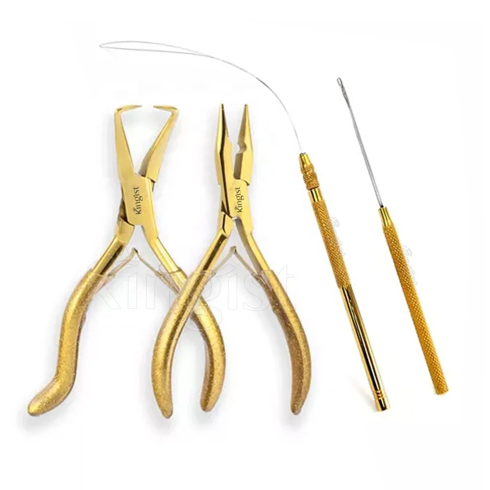 Инструменты для наращивания волос с пользовательским логотипом профессиональные плоскогубцы Microlink лента из нержавеющей стали в комплекте