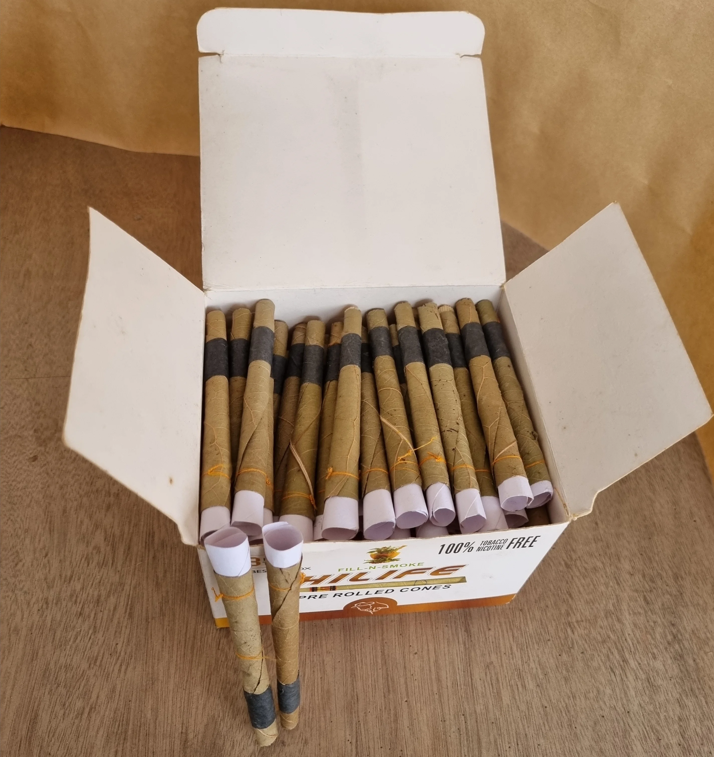 OEM Cordia и Tendu скрученные листья всех размеров King Queen Rollies filterd Предварительно скрученные конусы tendu для США размер 54 мм