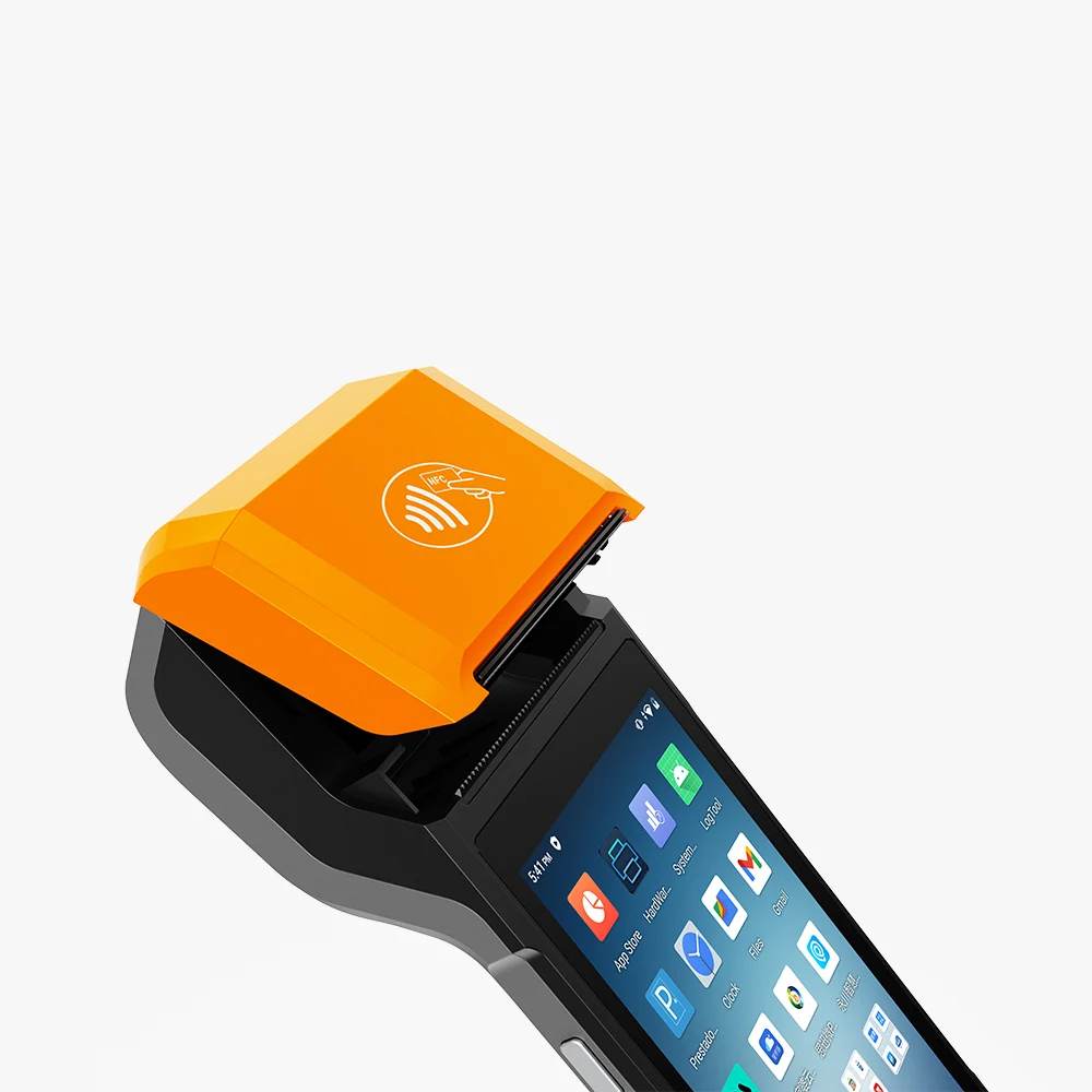 CSN-K2 Cashino 5.5 Inch Android 13 Mobile Pos Terminal Machine 4G Handheld POS Barcode Scanner with 58mm Thermal Receipt Printer