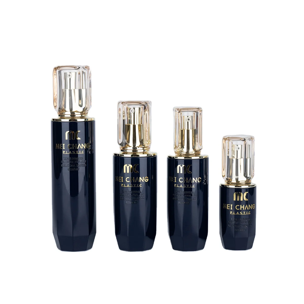 Luxury PET Skin Care Series with Luxury Pump Head Serum Lotion Bottles 40ml 100ml 120ml 150ml 170ml Screen Printing Acrylic