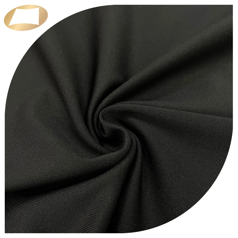 Polyester black spandex brush peach skin fabric for yoga pants 260gsm