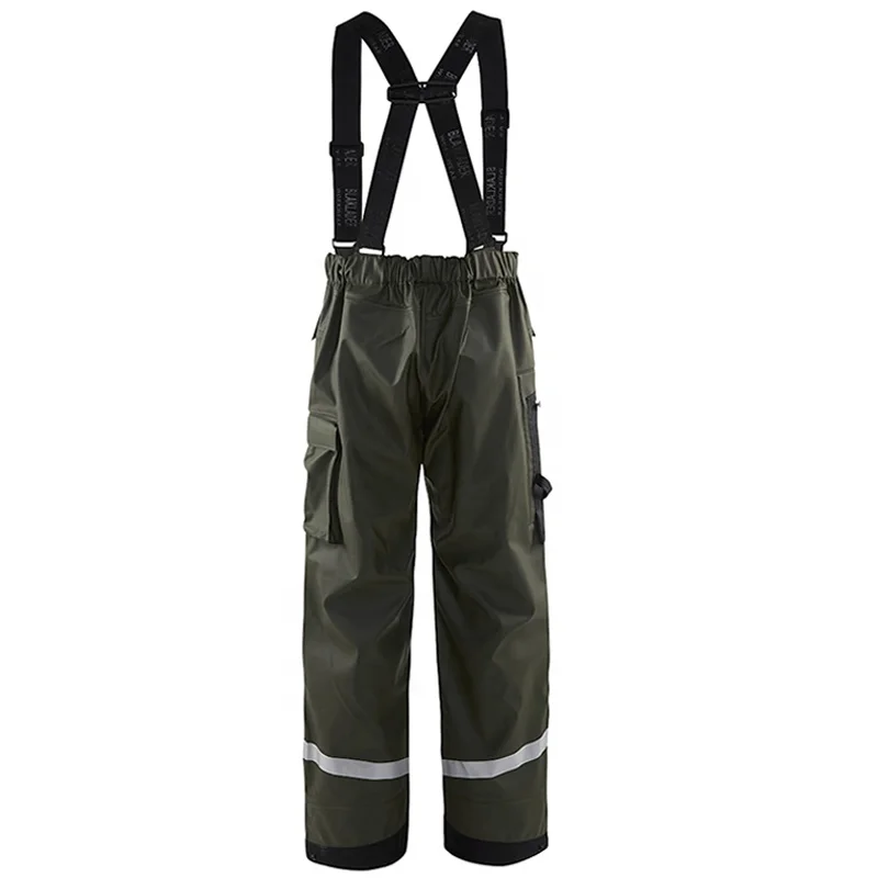 EN 343 Waterproof PU Coated Rain Jacket Welded Seams Protective Clothing