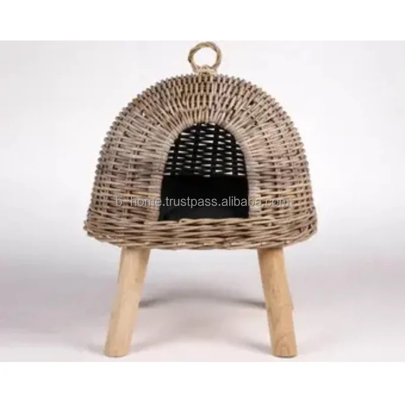 Best Choice Pet Bed For Cats With Paws Handwoven Hand Washed Cat Rattan Bed Home Custom Design Handmade In Vietnam