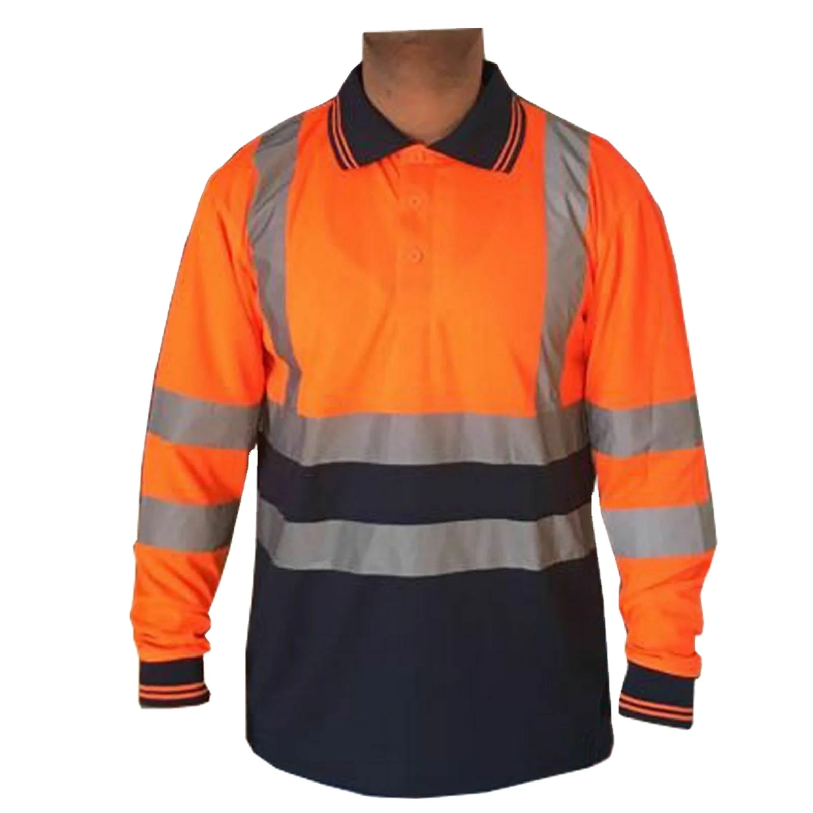 Custom Crew Neck Sweatshirt High Visibility Work Wear Sweat Shirt Jumper Reflective Tape Band Safety Security Outdoor