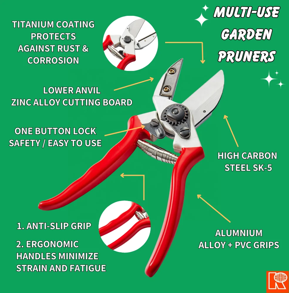 Kwang Hsieh Professional Drop Forged Metal Garden Pruning Shears