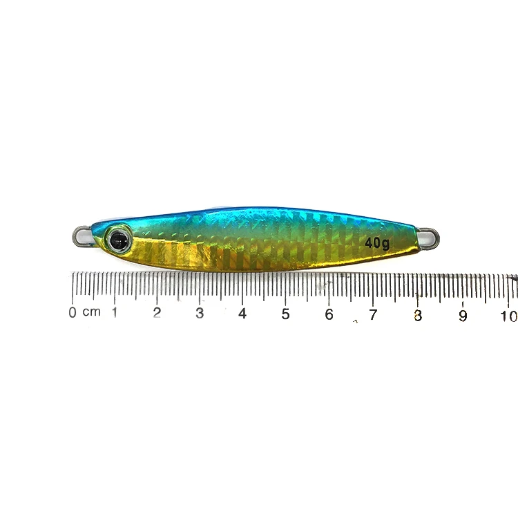 40g Slow Jigging Lures Isca Metal jig Luminous Iron Plate Sinking lead Fishing Lure