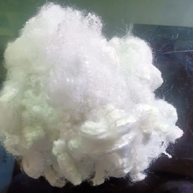 Polyester Staple Fiber 15D H Slick White Holow Fibers Recycled PSF Vikohasan Supplier for for flame retardant material