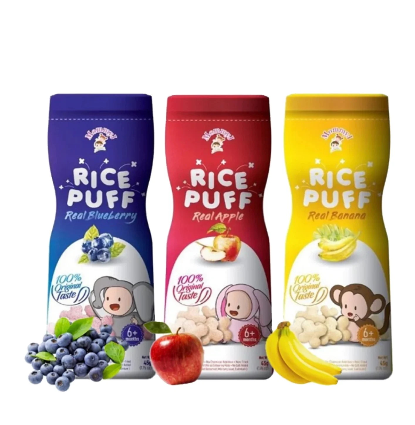Vegan Baby Rice Puff Snacks 100% Original Taste Made Pure Banana Puree Sugar-Free Shelf Life 12 Months Food Beverage Category