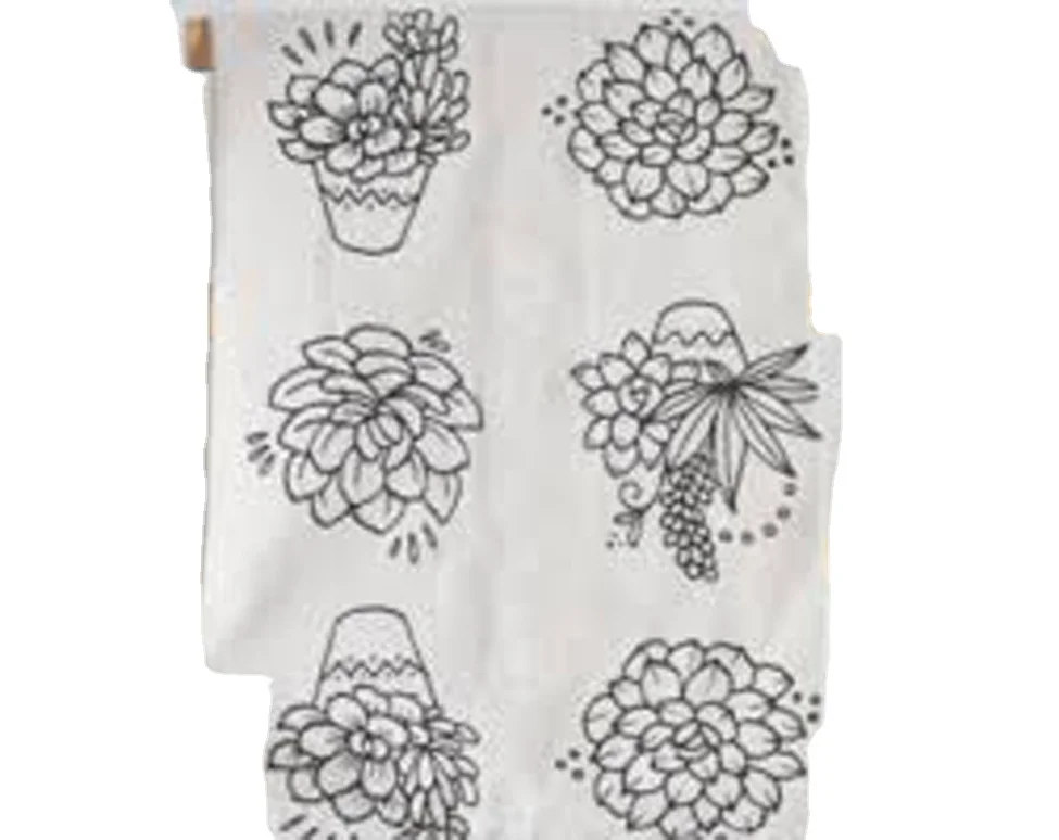 Cheap price organic kitchen cotton dish towel good water absorb tea towel custom design printed good quality tea towel