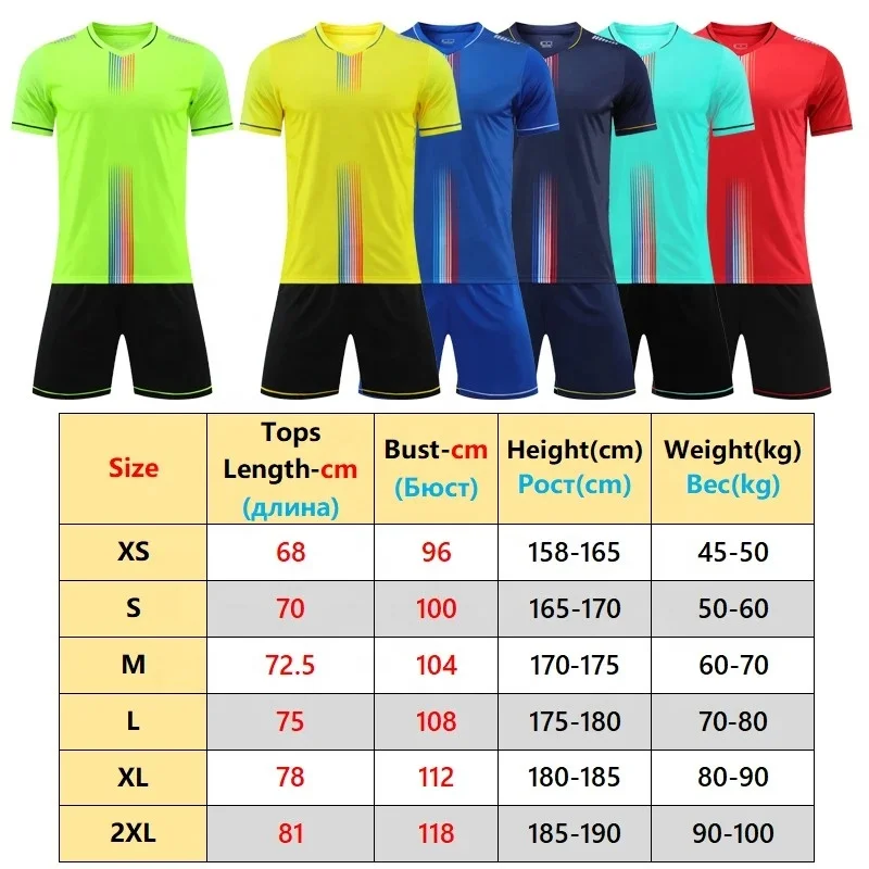 2024 Soccer Wear Set Men Football Team Custom Men Jersey Shorts Training Suit Outdoor Sport Gym Summer Running Tracksuit