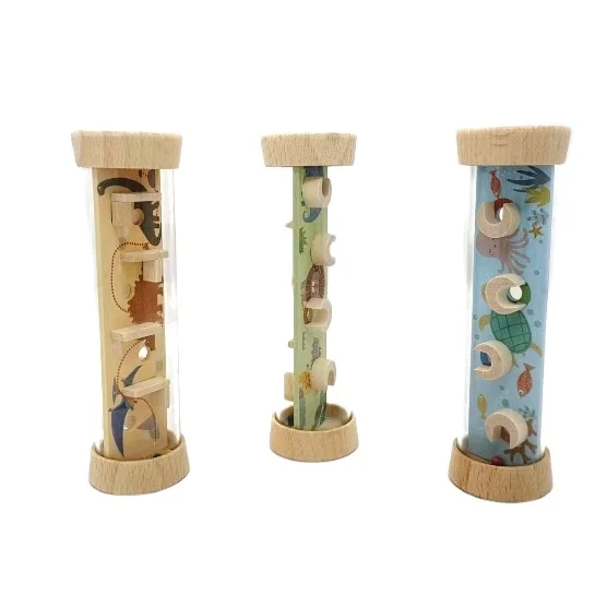 Portable Wooden Double Side Labyrinth Maze Tube Toy