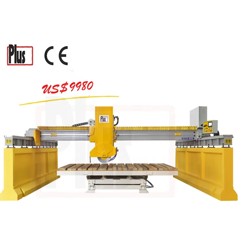 ECO600 STONEPLUS 3 Axis Machinery  Automatic Stone Cutting Machine With Concrete Bases One Shipped In One 20 Gp Container