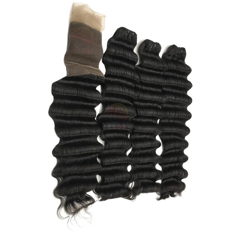 Red Wine Ombre Deep Wave Human Hair Bundles Double Drawn Vietnam Hair Weave Wholesale Price