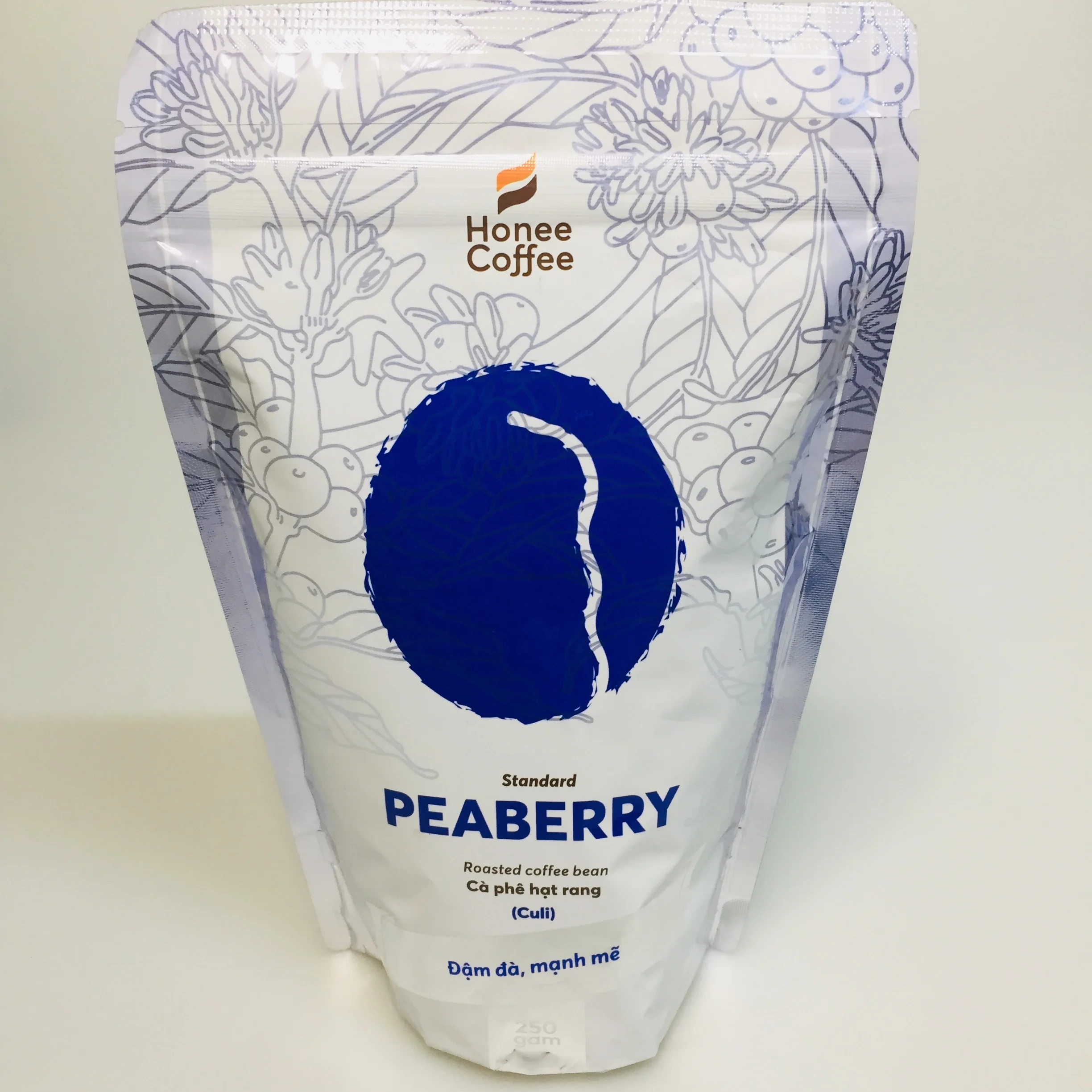  Peaberry жареные зерна цельного кофе 100% из Вьетнамского среднего обжарки 250 г 2021