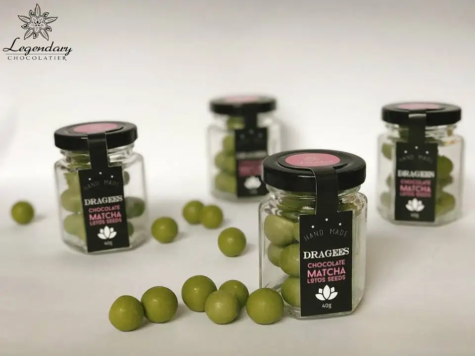 Wholesale Dragee Almonds inside Matcha Chocolate Viet Nam Original
