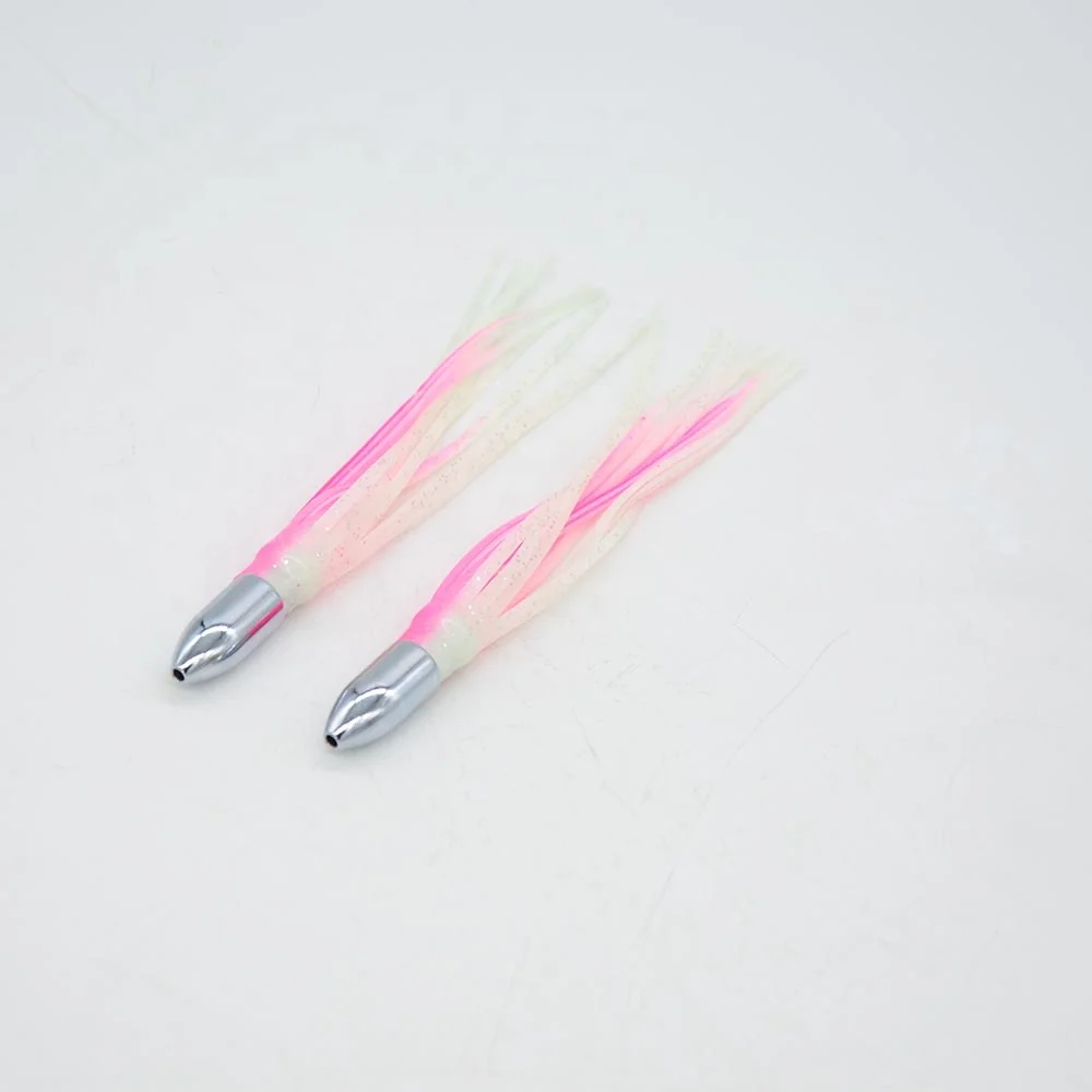 Customized Soft Plastic 125mm Trolling Fishing Skirts And Luminous Squids Skirt Fishing Lure Squid Lure