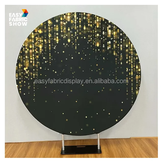 7FT Custom size Round backdrop Oh baby Balloon Arch Wall Decoration,Gold Large Baby in Bloom Baby Shower Decorations
