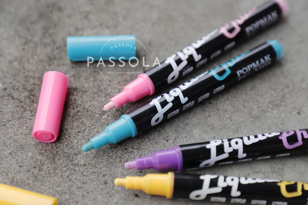 Маркер жидкий стираемый на водной основе 5 мм 50 цветов