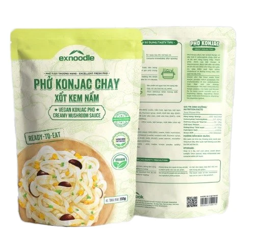 Best Ready-to-Eat Vegan Konjac Pho Instant Noodles from Vietnam Creamy Mushroom Sauce with Attractive Flavor Dry Food
