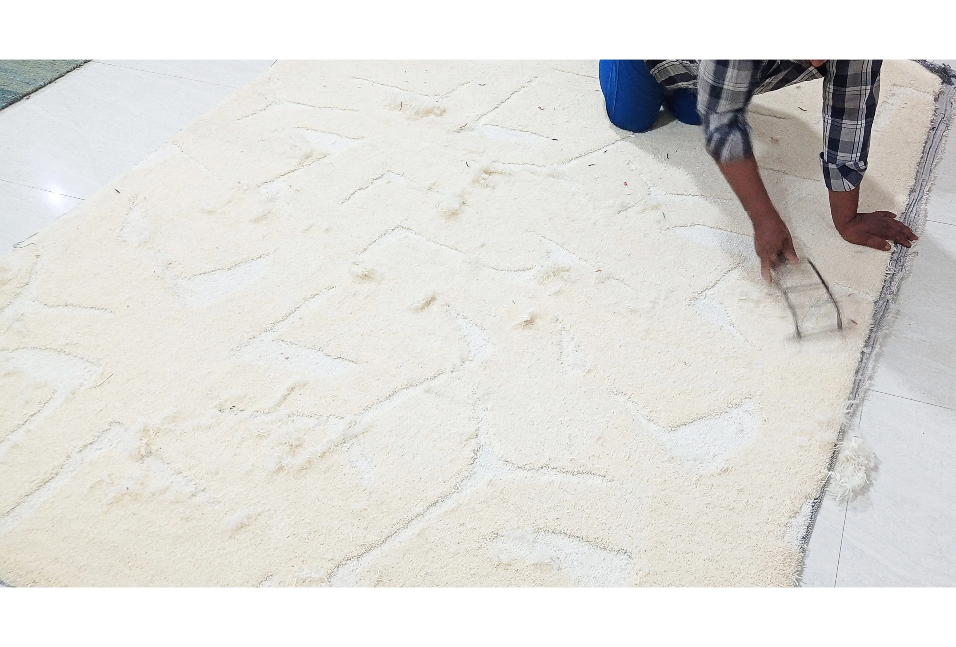 Luxury Hand Tufted Rug for Living Room I Woollen Fluffy Soft & Cozy Rug for Bedroom I Antislip Feature Rug