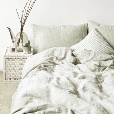 100% linen woven  fabric  Plain linen fabric wholesale for bedding sets